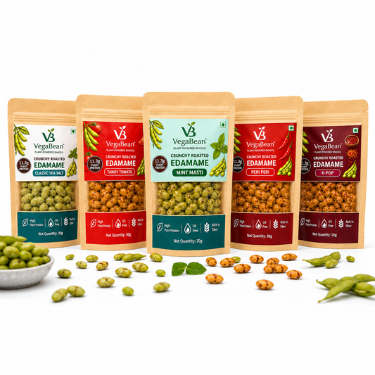 VegaBean Roasted Edamame Variety Pack of 5