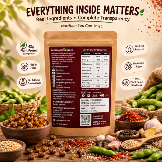 VegaBean Roasted Edamame – K-Pop (110g)