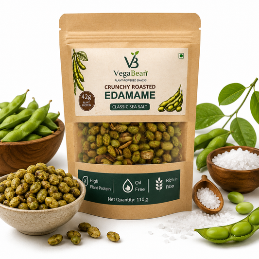 VegaBean Roasted Edamame – Classic Sea Salt (110g)