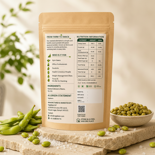 VegaBean Roasted Edamame – Classic Sea Salt (110g)